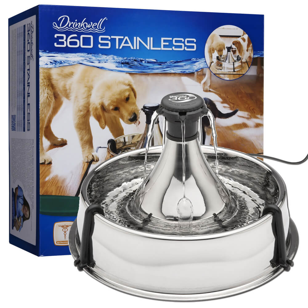 Drinkwell 360 clearance stainless steel fountain